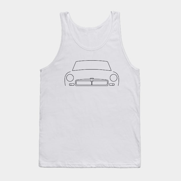 MGB classic car outline graphic (black) Tank Top by soitwouldseem